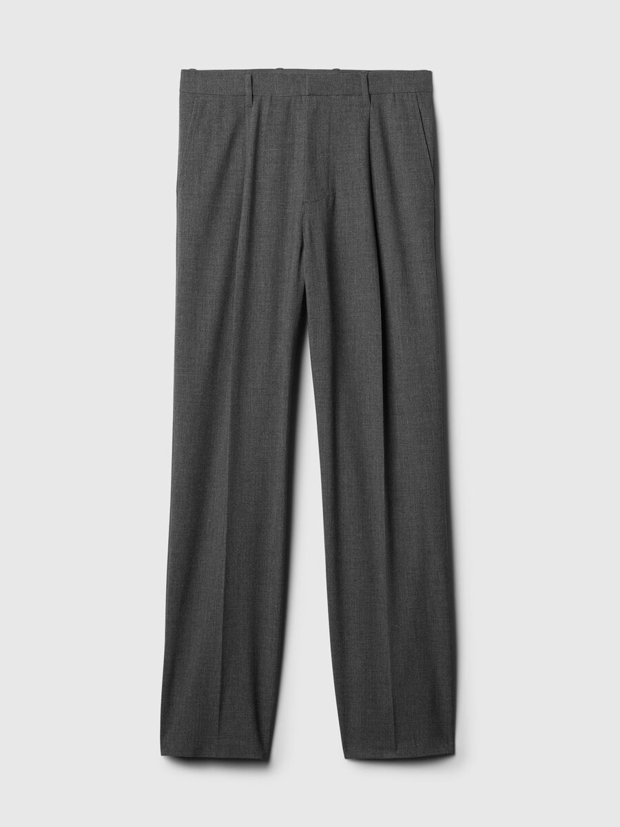 Pantaloni loose fit con pinces_4