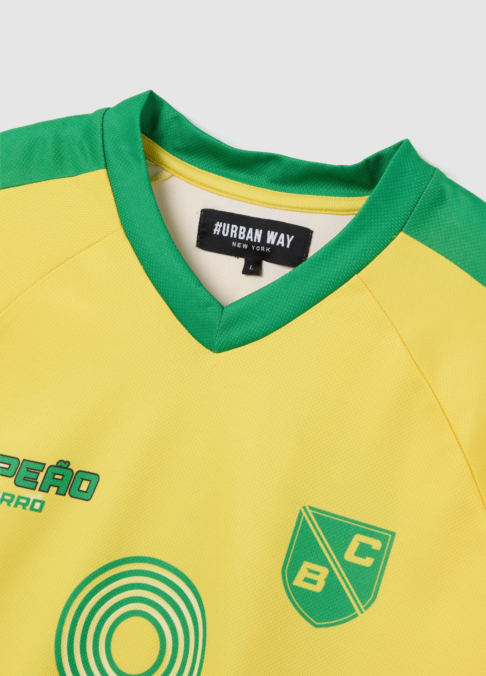 Men's shirt in mixed yellow and green