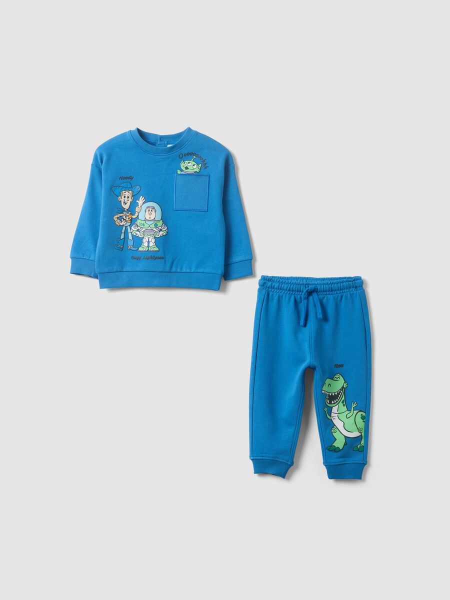 Completo jogging blu in puro cotone con stampe Toy Story per bimbo_0