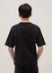 Boys&rsquo; black 100% cotton oversized T-shirt with chest pocket_2