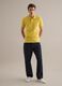 Yellow short-sleeved pure cotton polo regular fit_1