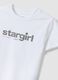 White pure organic cotton T-shirt with &ldquo;Stargirl&rdquo; print for girls_2