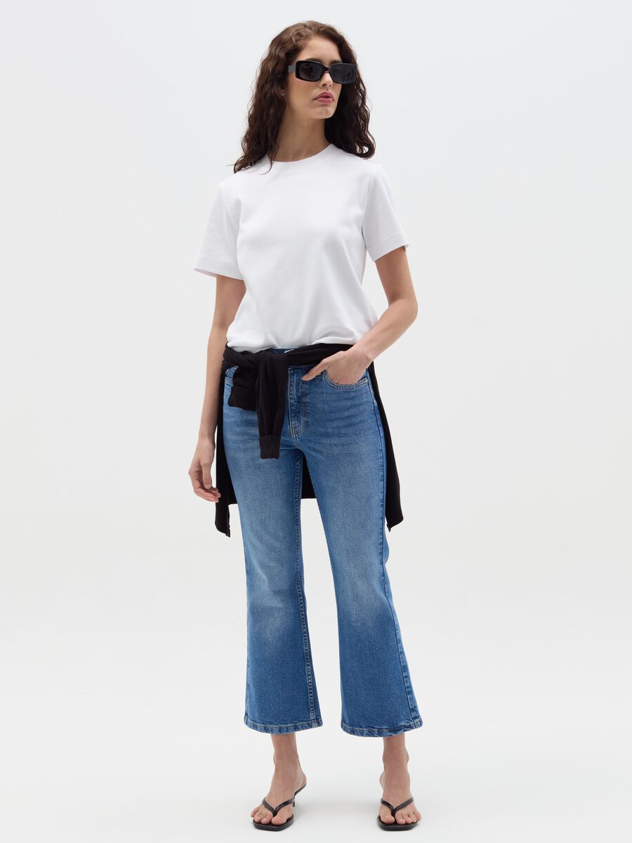 Cropped flare-fit jeans_0