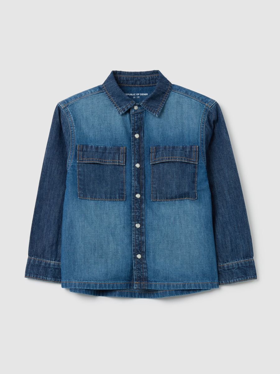 Children's Denim Cotton Shirt_0