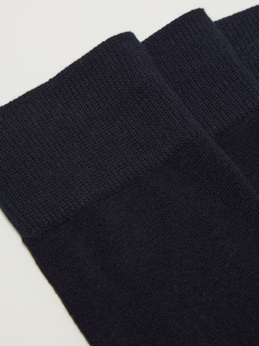 Three-pair pack long socks in organic cotton_1