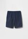 Stretch cotton Bermuda shorts with drawstring_1