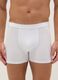 Twin Pack White Cotton Stretch Boxer Shorts Regular Fit_1