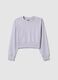 Purple pure cotton regular fit sweatshirt for girls_3