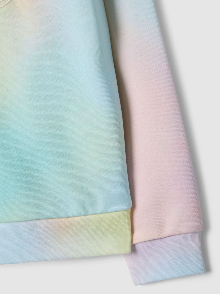 Regular fit multicolour cotton blend sweatshirt for girls with slogan_3