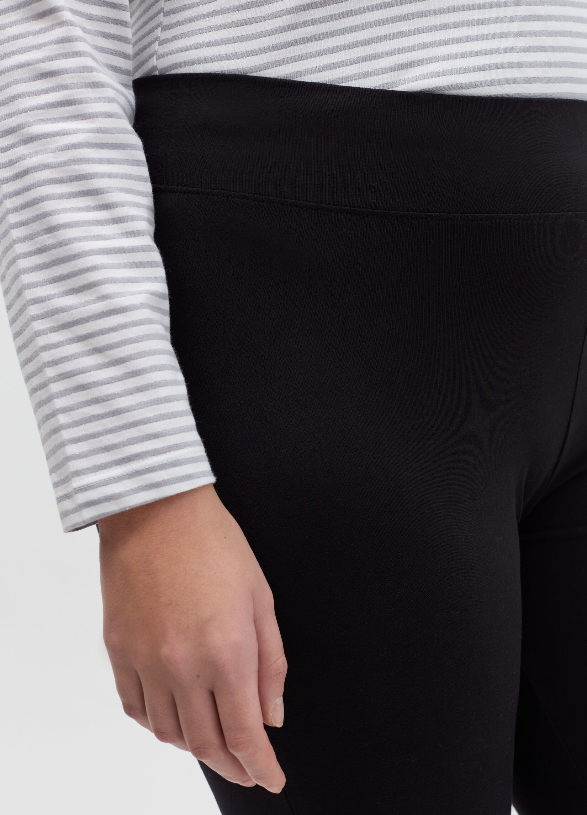 Curvy stretch cotton leggings