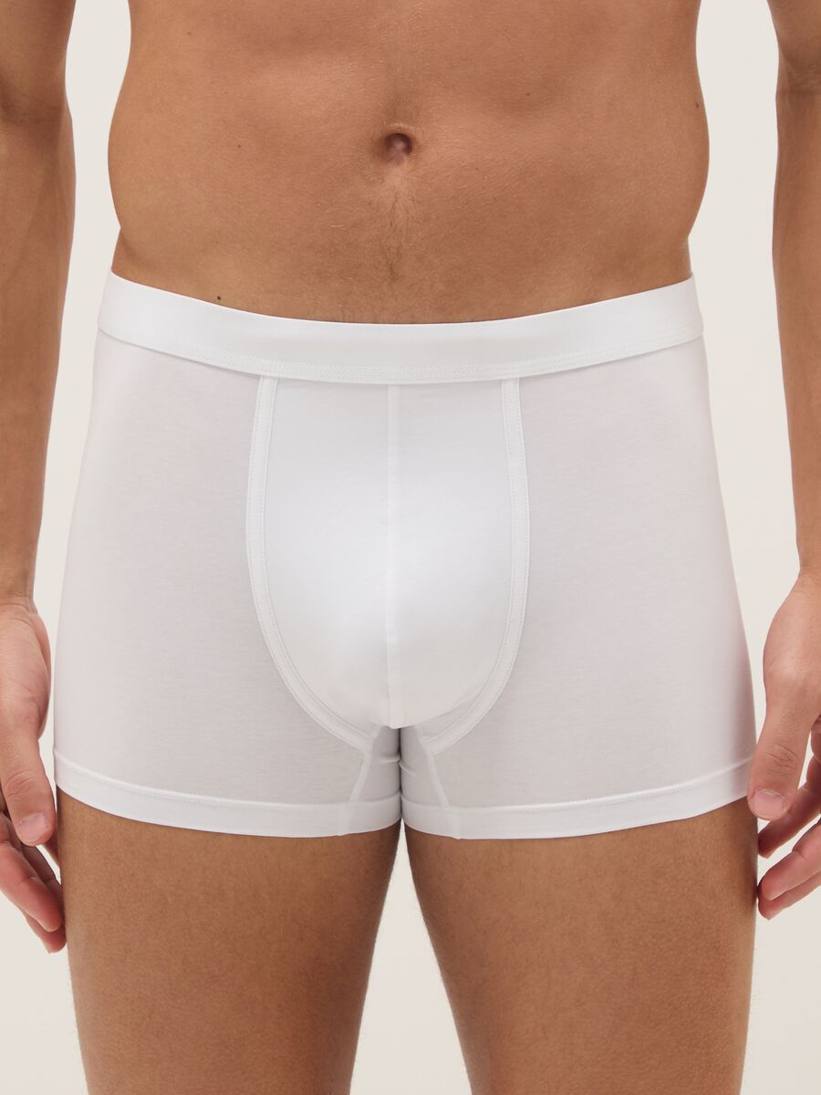 Two-pack of white stretch cotton boxer shorts with regular fit_1