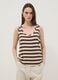 Brown striped stretch viscose tank top_2