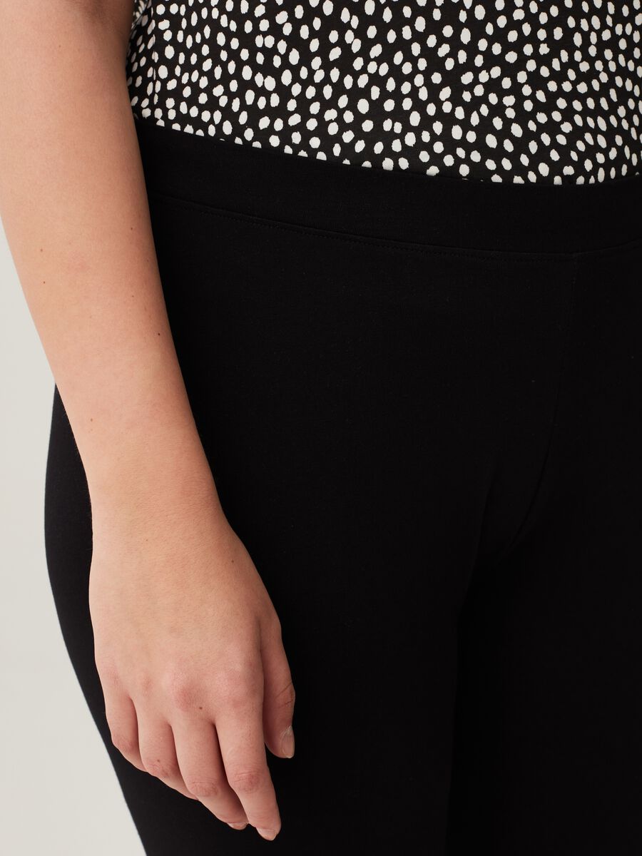 Leggings cropped in cotone stretch Curvy_3