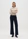 Beige cotton blend turtleneck regular fit_0