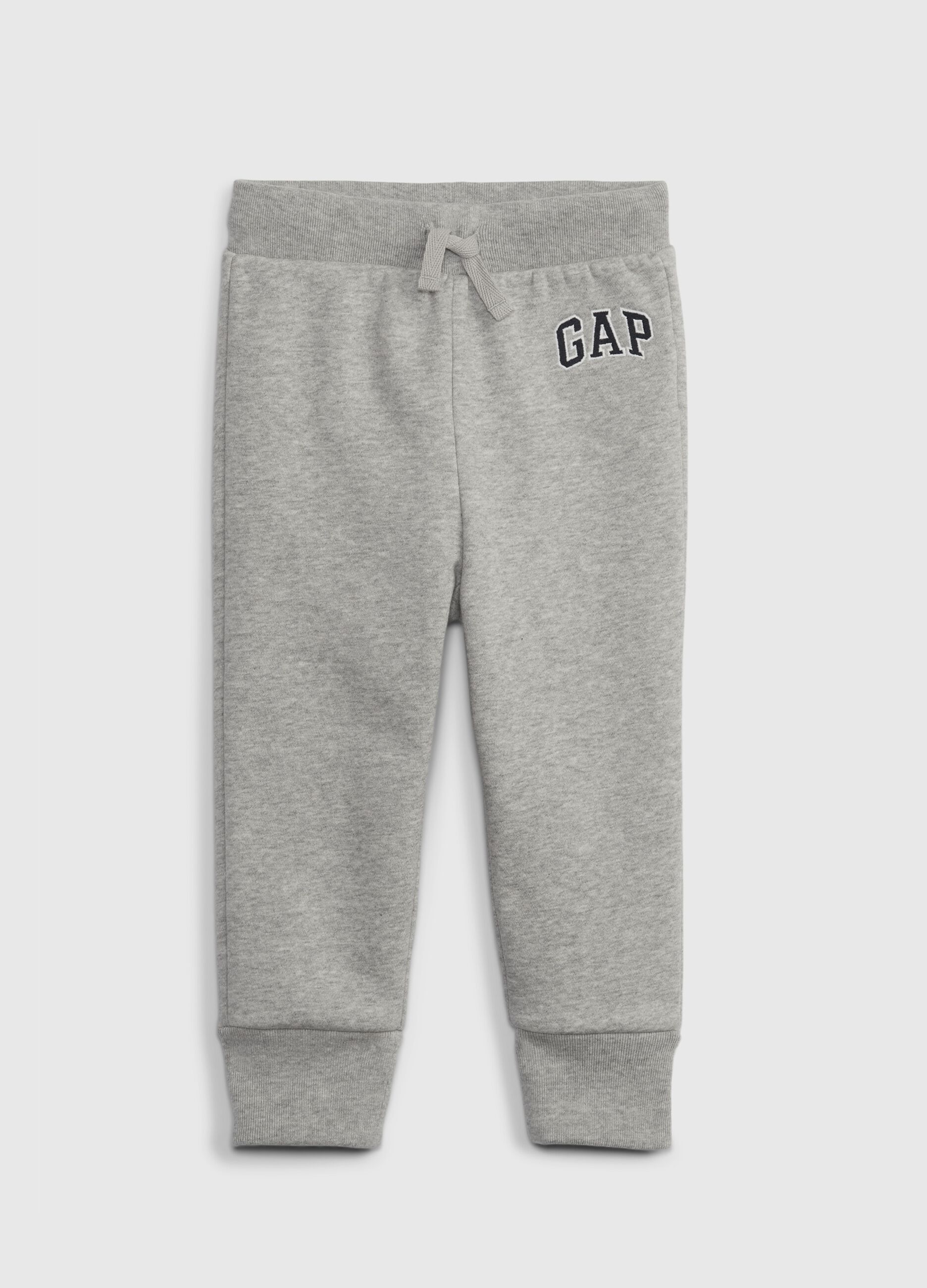 French terry joggers with logo patch