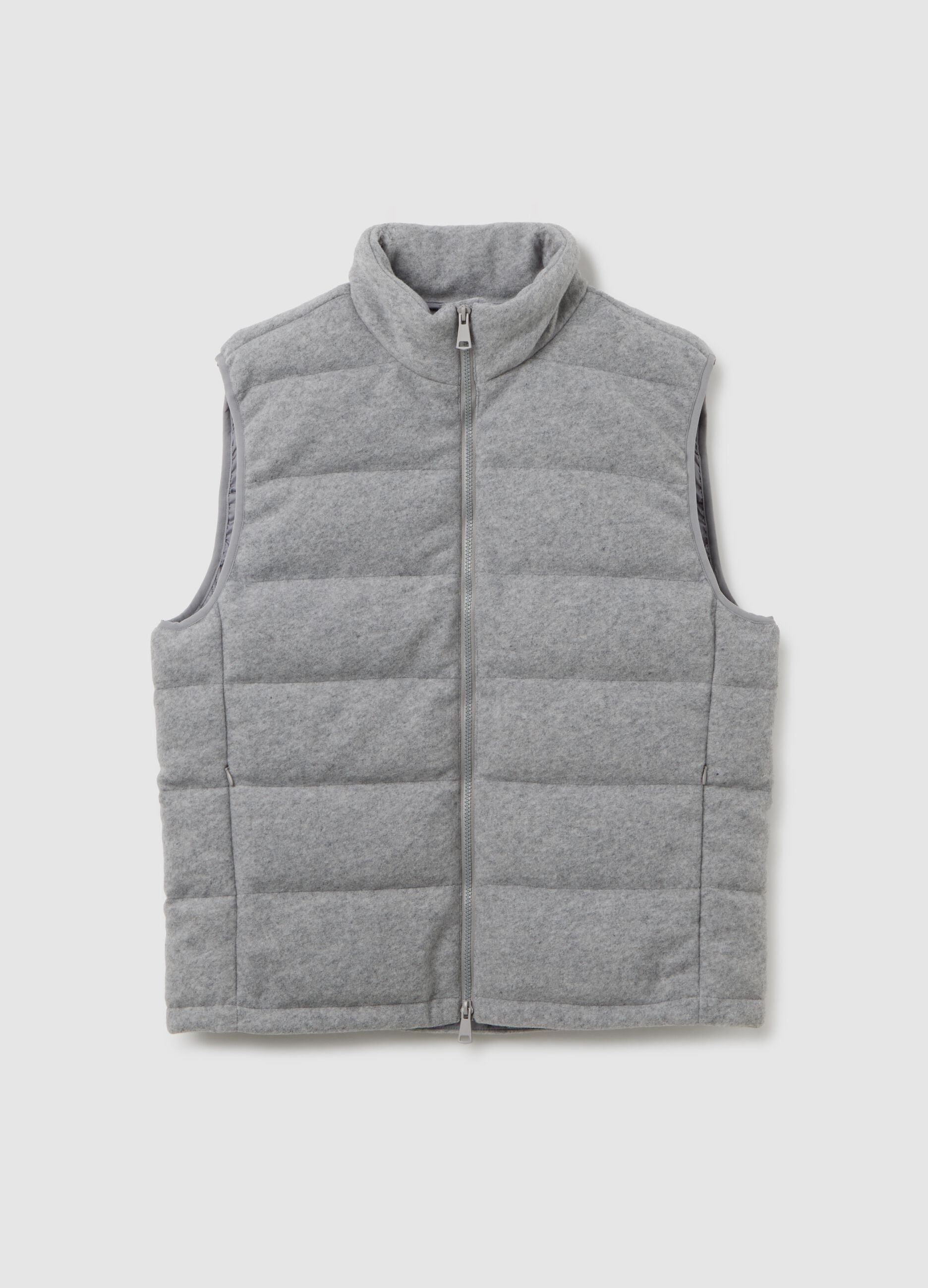 Grey padded gilet regular fit