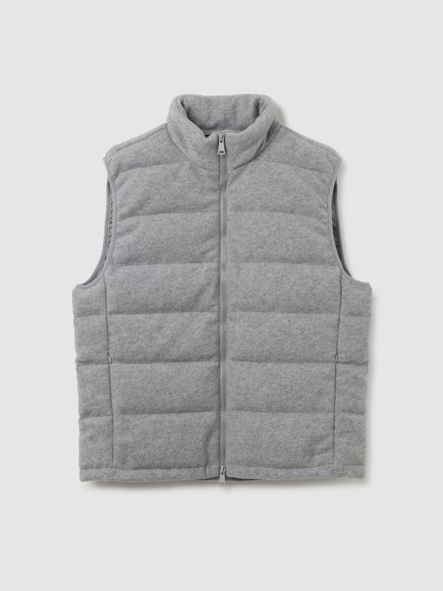 Gilet grigio imbottito regular fit_0
