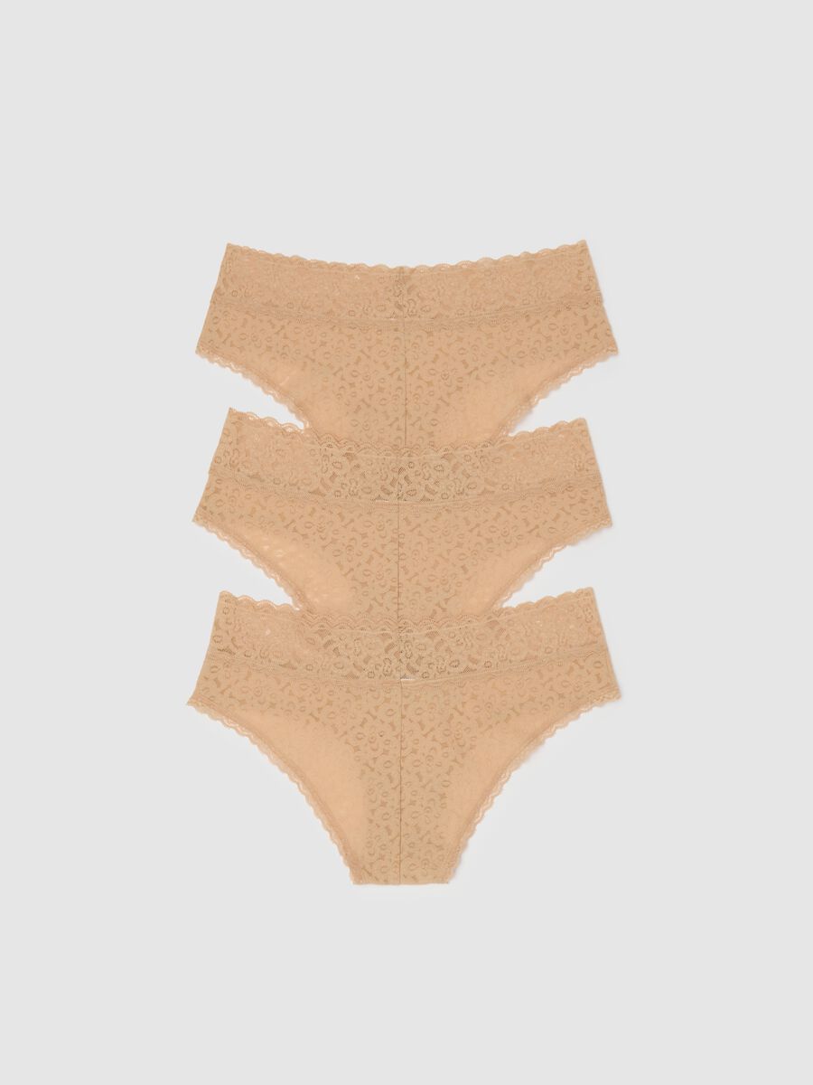 Three-pack knicker shorts in lace_1