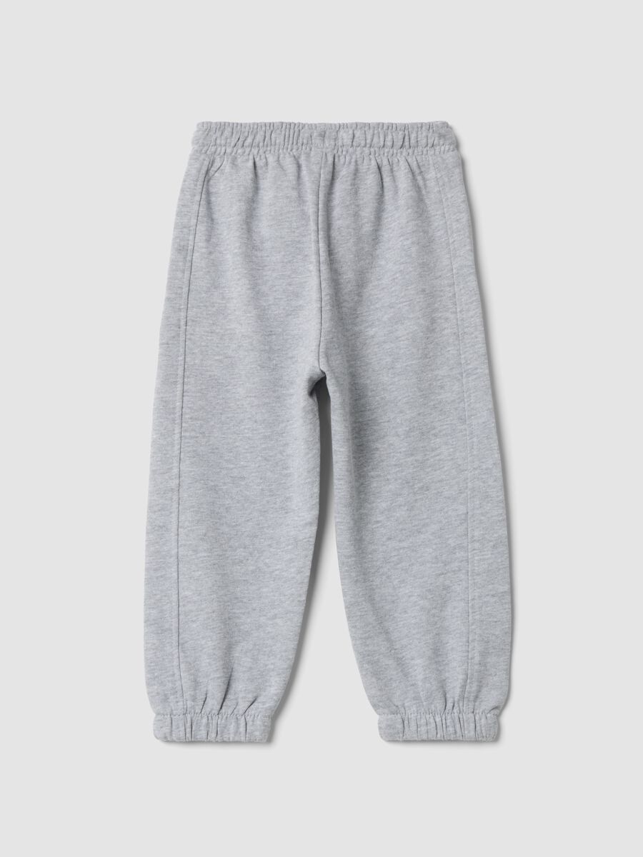 Pantaloni jogger grigi in puro cotone organico_1