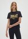 Black pure cotton regular fit Everlast T-shirt_0