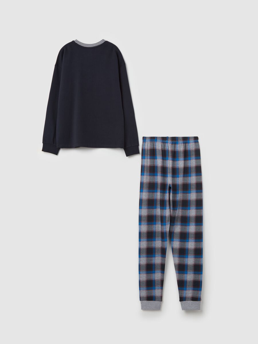 Organic cotton pyjamas with check pattern_1
