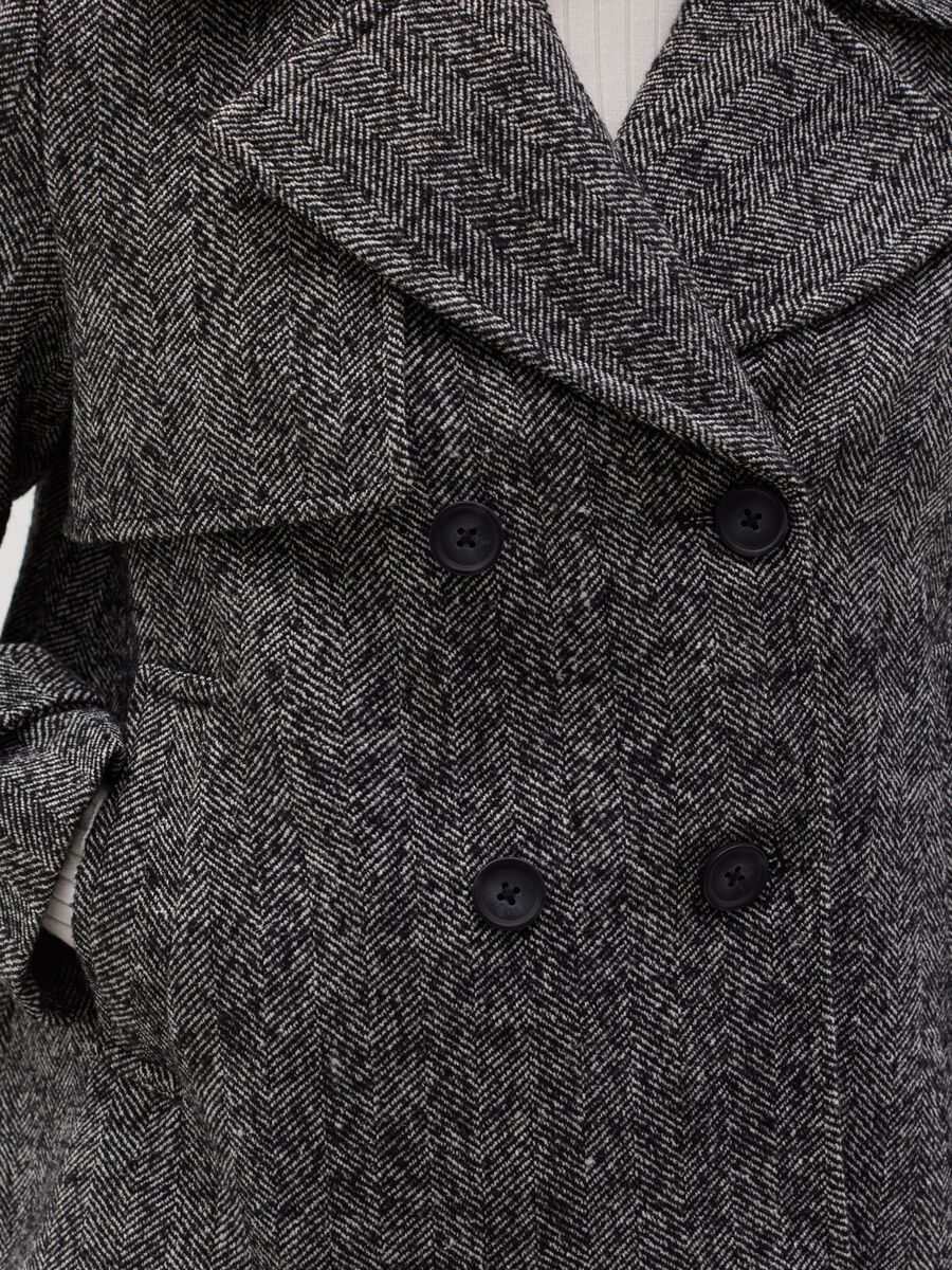 Cappotto caban doppiopetto a spina di pesce_2