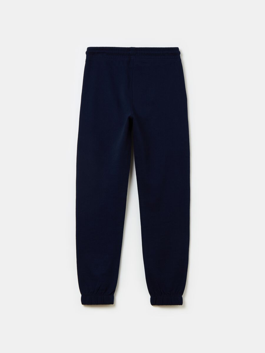 Fleece joggers with drawstring_1