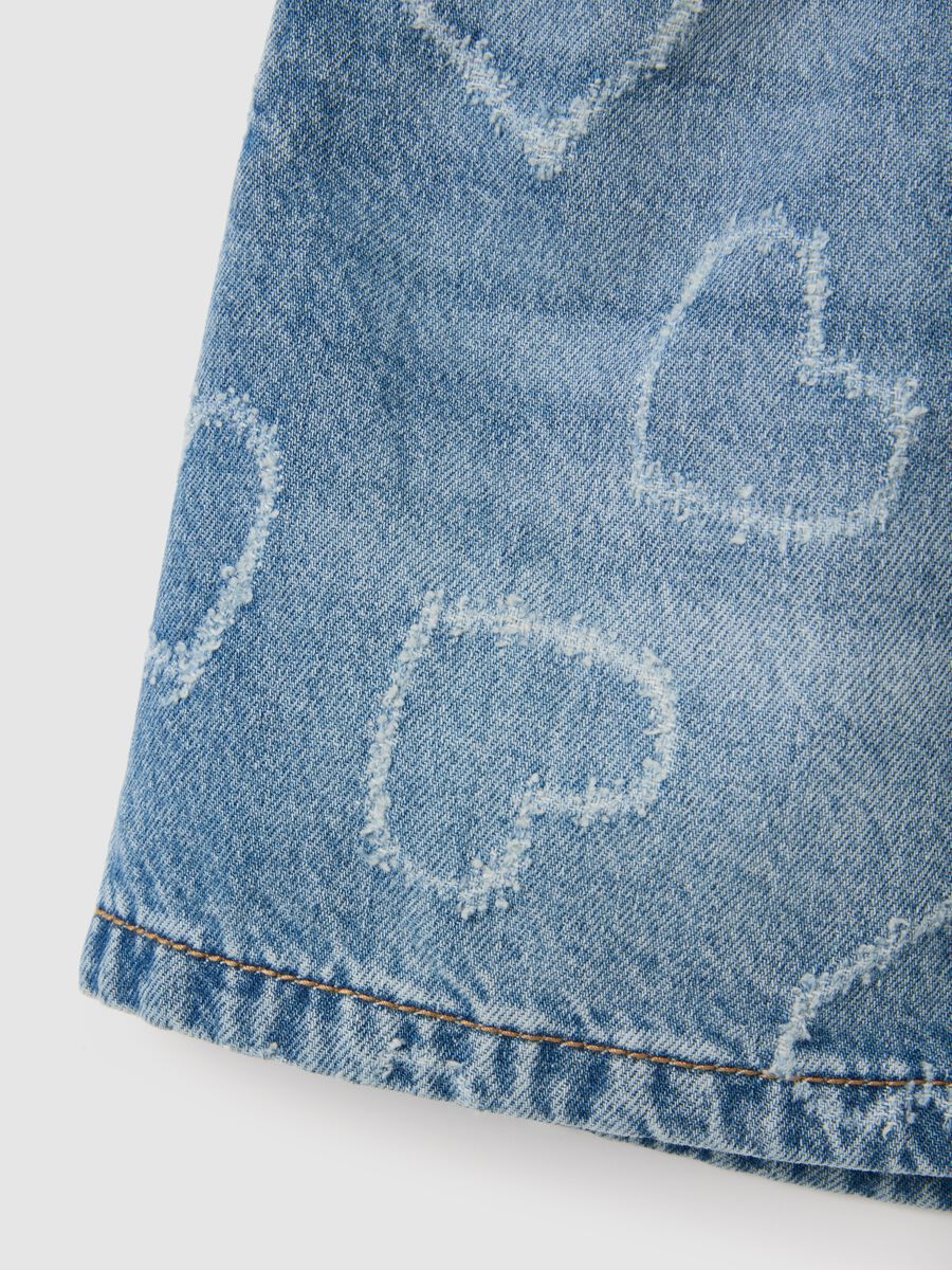 Girls' regular fit blue denim skirt_3