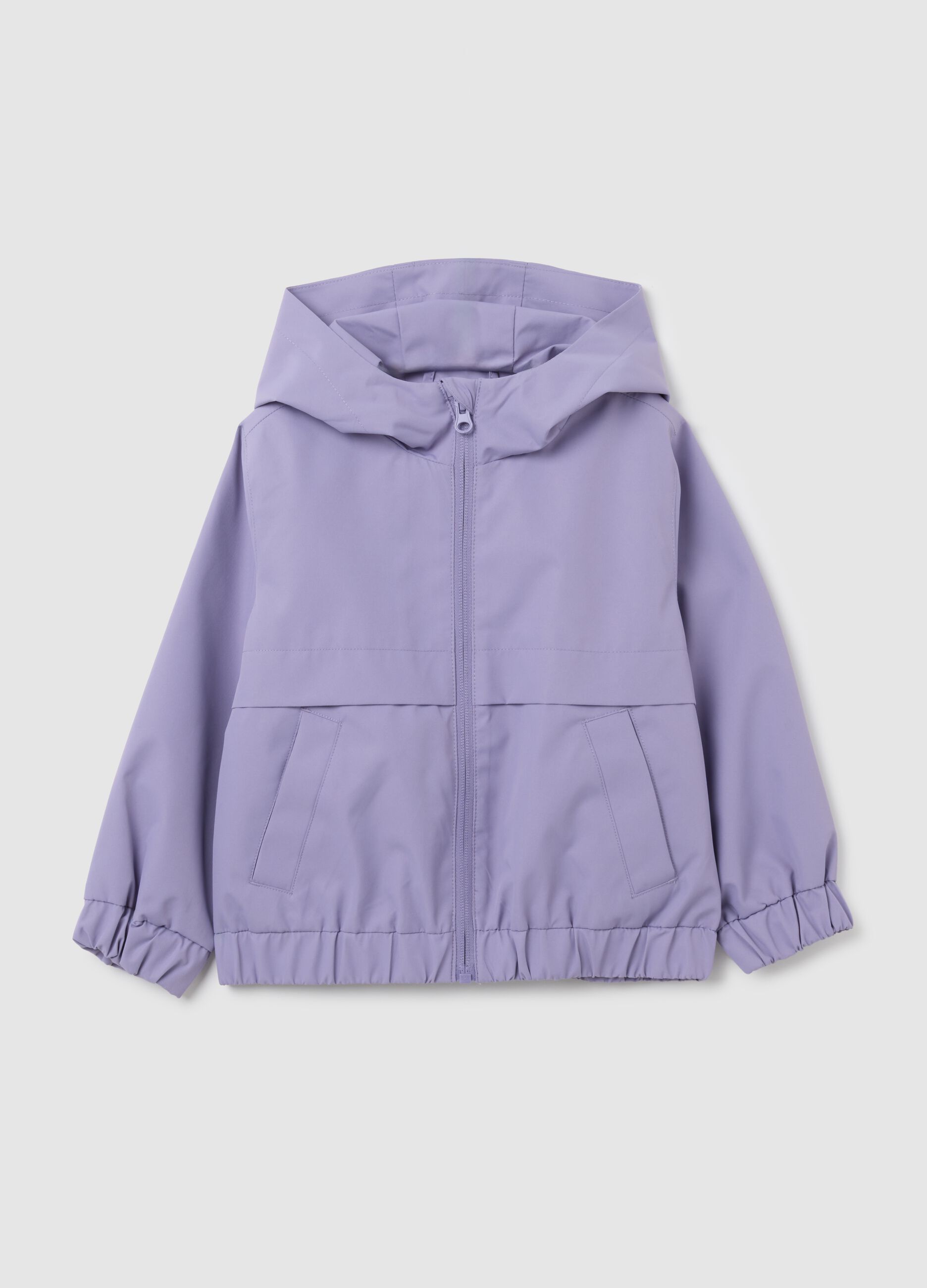 Girls' Purple Jacket with Hood