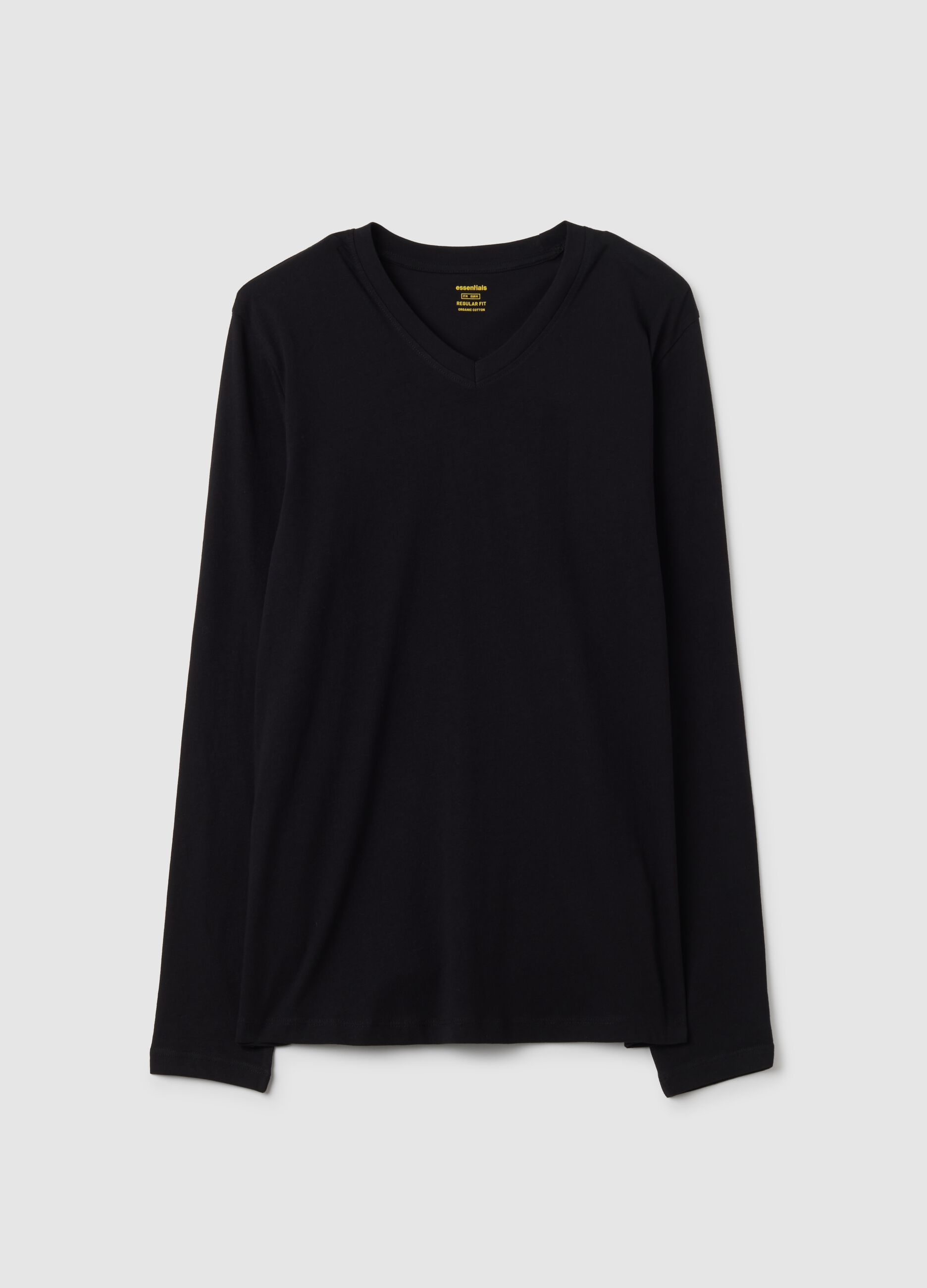T-shirt in puro cotone nero regular fit