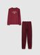 Boys' pure cotton red regular fit pyjamas_0