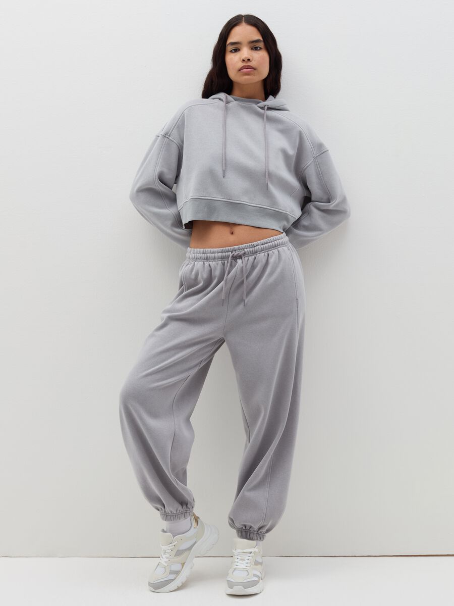 Fleece joggers with drawstring_0