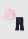 Girls' multicoloured cotton sweatshirt and trousers set, regular fit_1