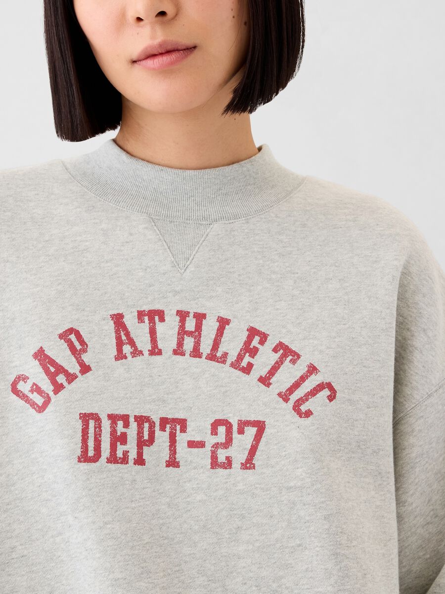 Felpa oversize mock neck con logo Athletic_3