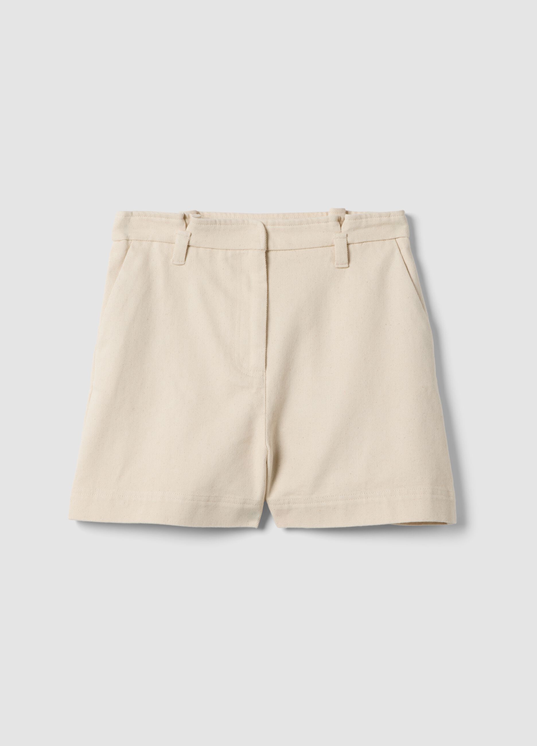 Beige pure cotton shorts