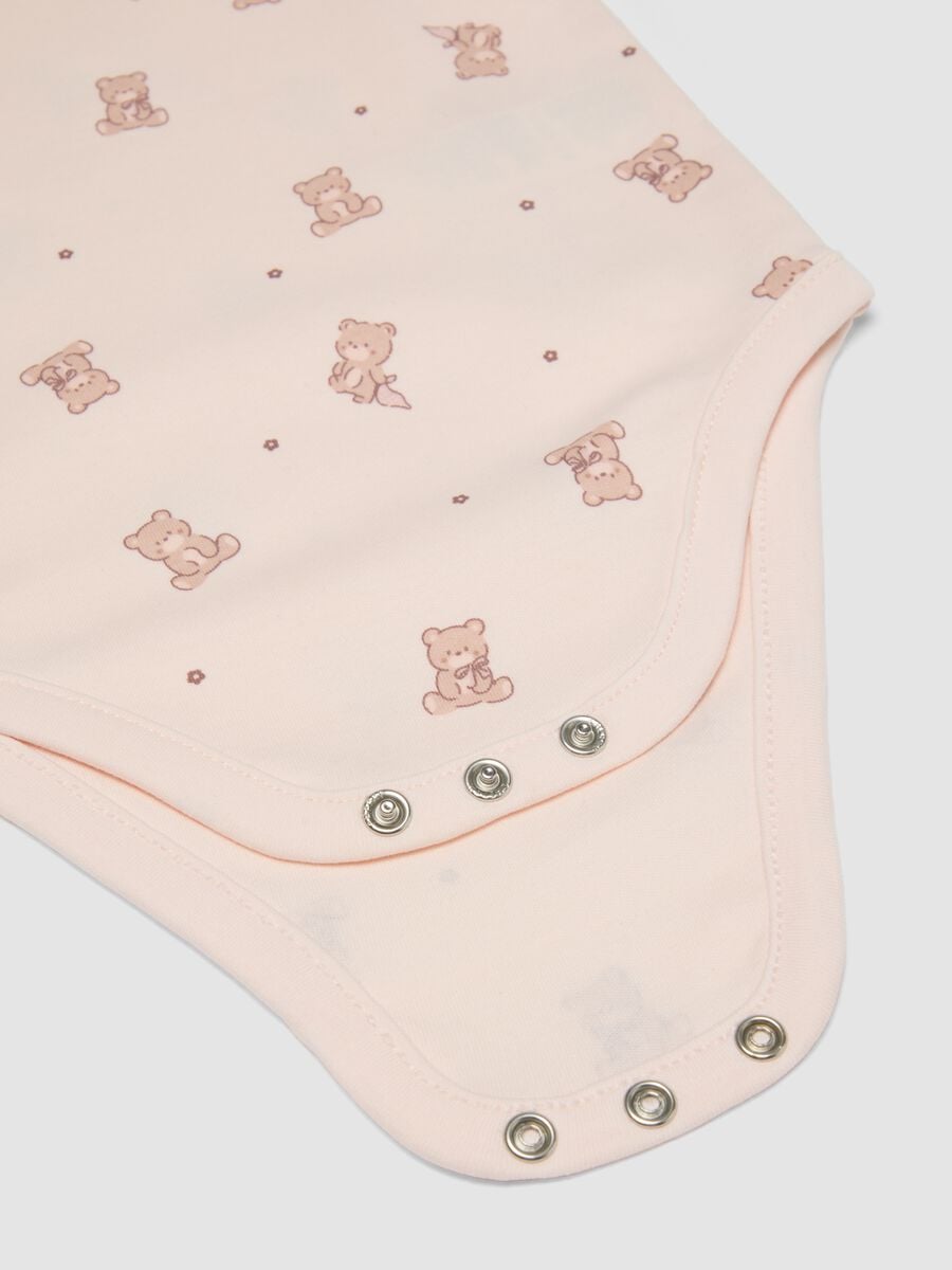 Tripack body rosa in puro cotone organico per neonata e bimba_3