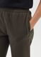 Regular fit green jogger trousers with elasticated waist_3