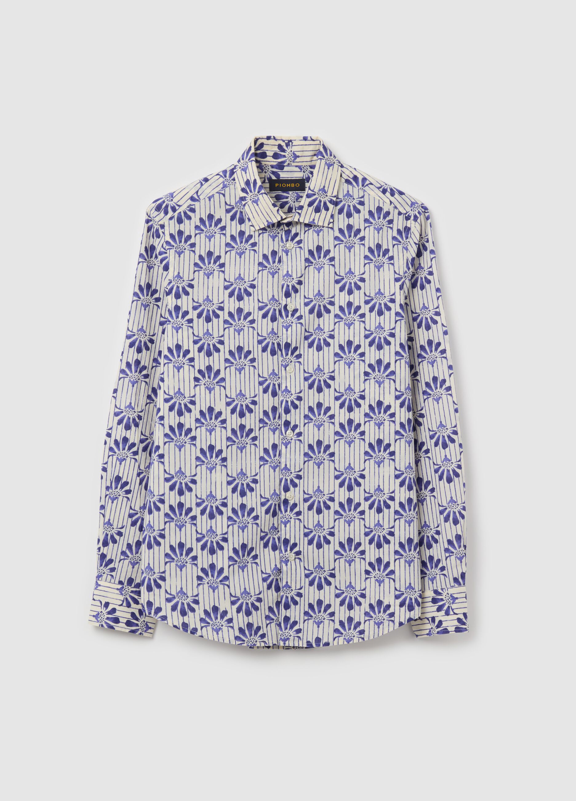 Cotton shirt with all-over print