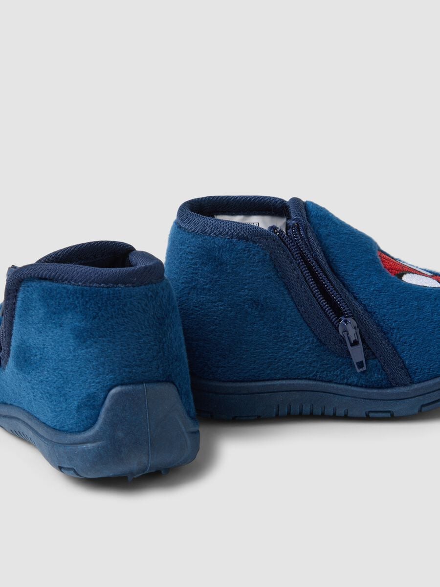 Blue Spidey print slippers for boys_1