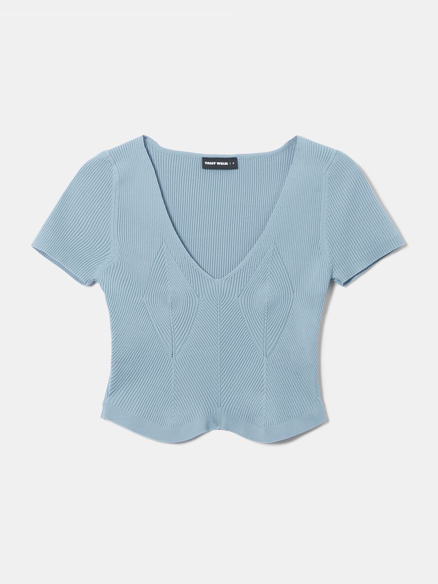 Crop top with ribbing_3