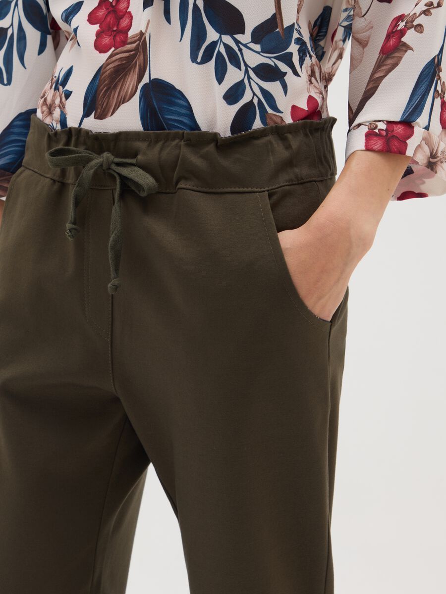 Dark Green Stretch Trousers_3