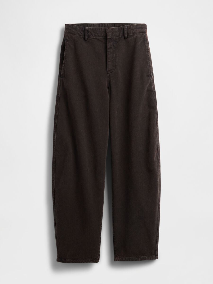 Pantaloni neri ampi in cotone_6
