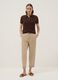 Brown regular fit short sleeve polo with mesh texture_2
