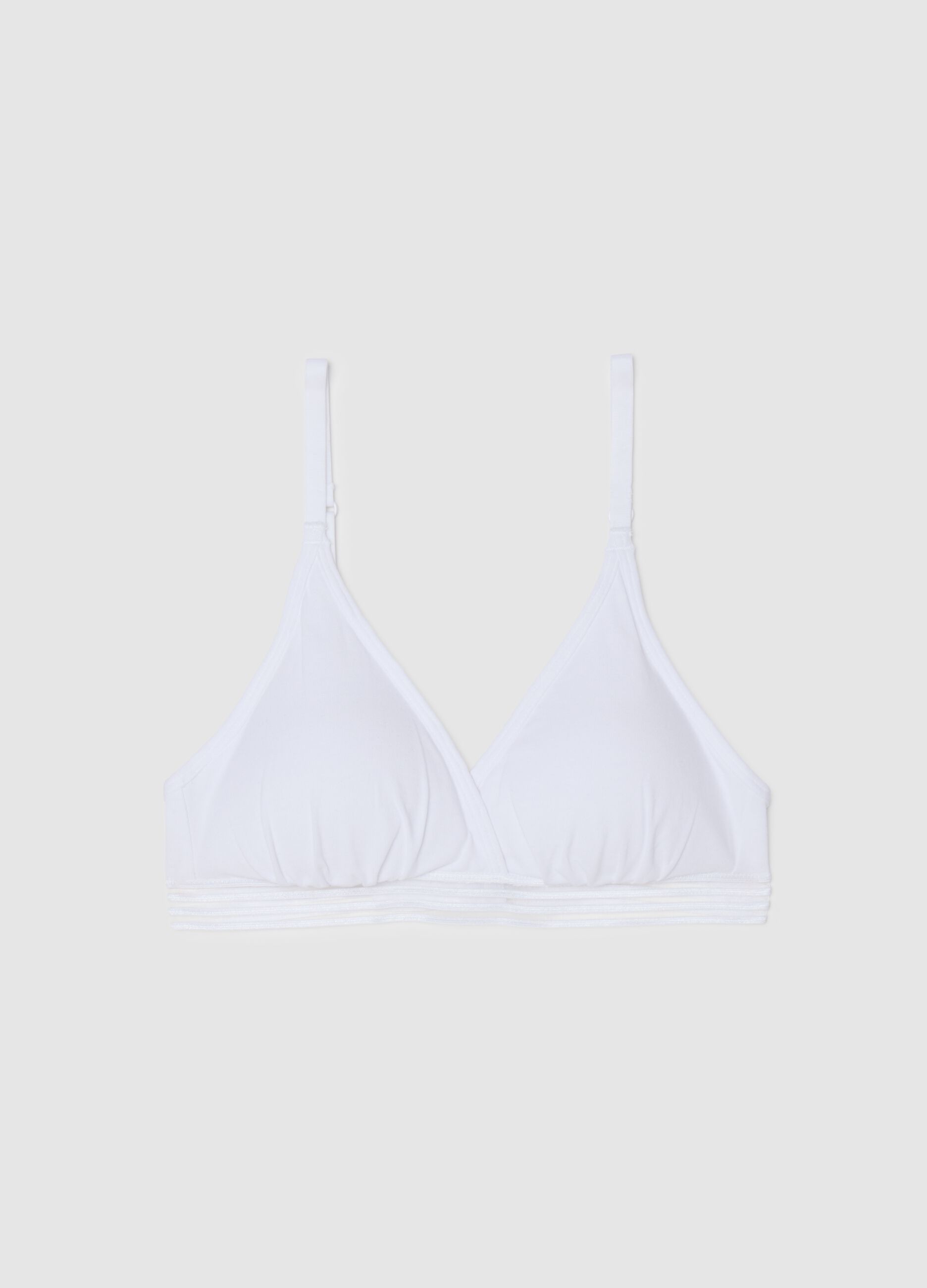 Women's Stretch Cotton White Bra