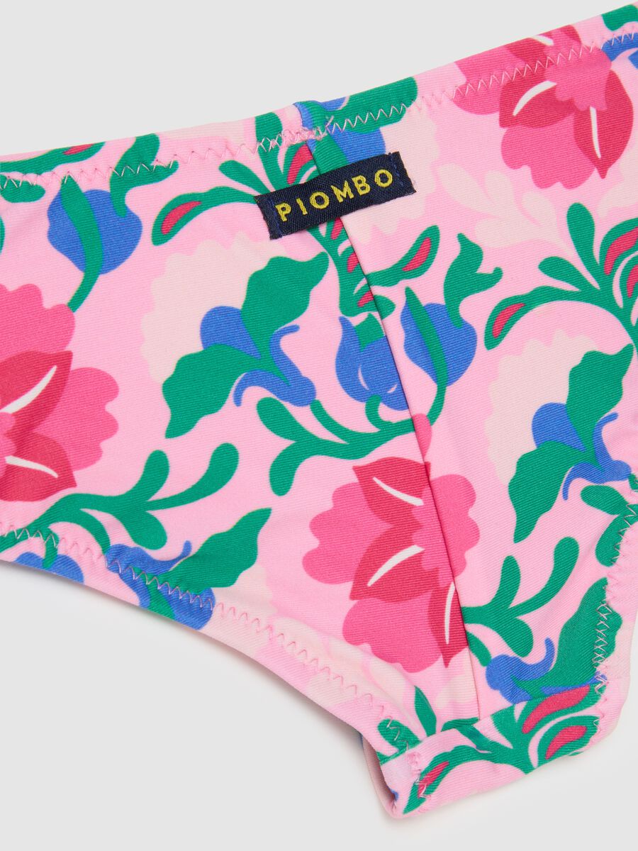 Girls' Swimsuit in Multicolour Stretch Fabric_3