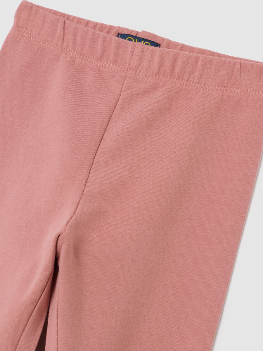 Girls' Skinny Pink Leggings in Stretch Cotton_2