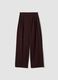 Pantaloni Easy Dry marroni in tessuto elasticizzato wide leg ALTAVIA STUDIO_4