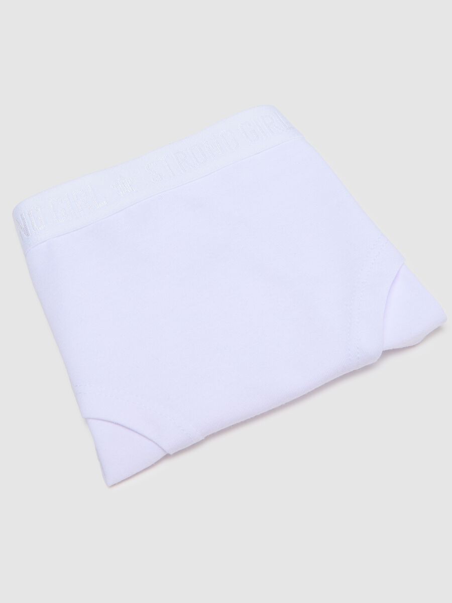 Girls' White Cotton Regular Fit Knickers_3