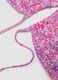 Top bikini a fascia rosa in tessuto elasticizzato_5