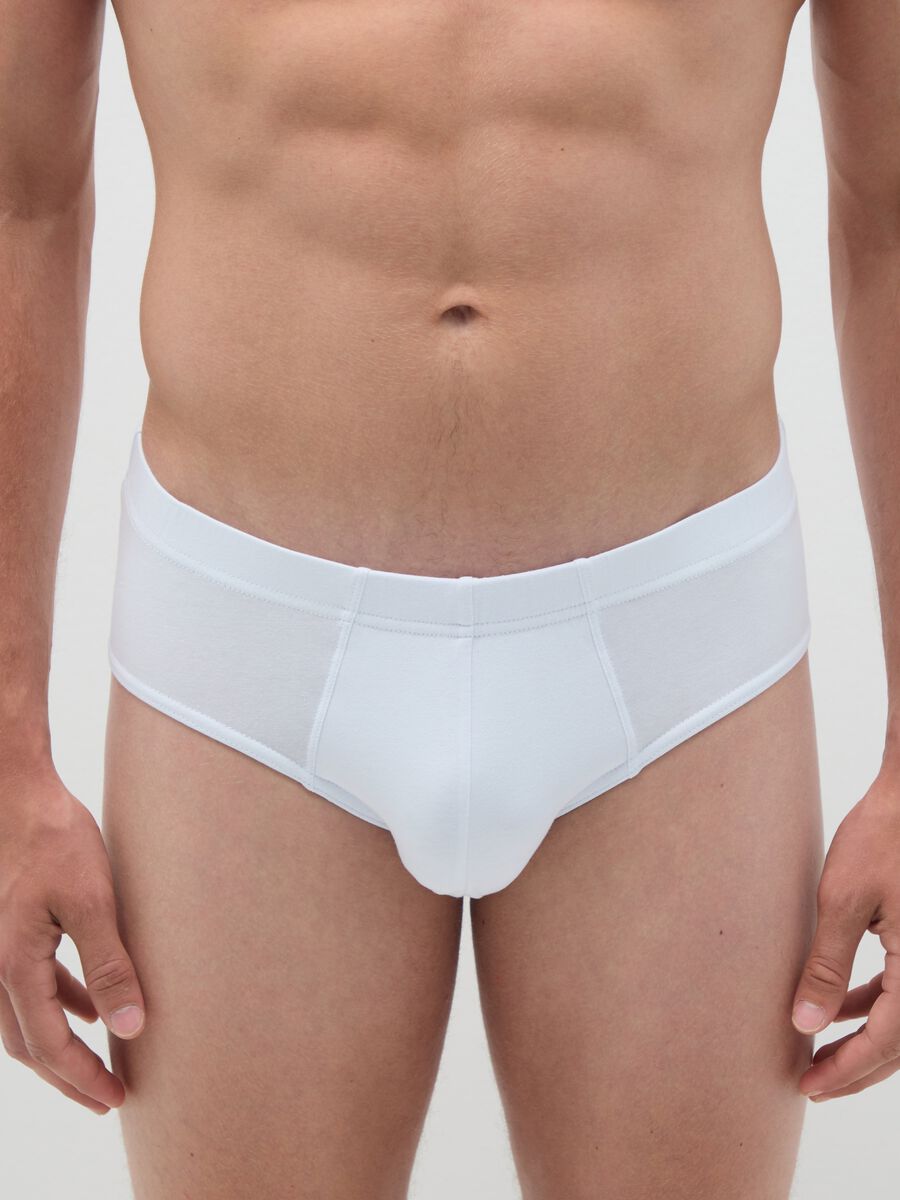 Slip in cotone bianco regular fit_1